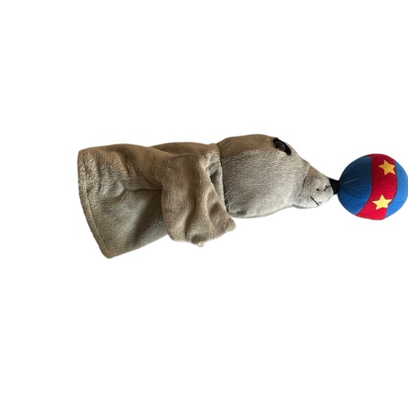 Restoration Hardware Murdock & Ross Hand Puppet Seal with Ball Star Gray Blue - Picture 3 of 5